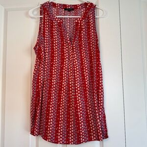 Anne Carson Blouse Business Casual Colorful Pattern Small